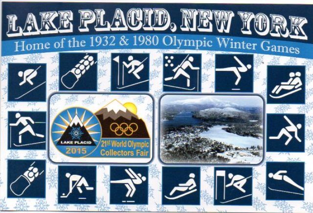 Épinglette vintage des XIIIes Jeux Olympiques d'hiver - broche de Lake